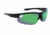 Optic Nerve Desoto Flip Off Sunglasses, Matte Black Frame, Lens 3 Sets- Brown with Green Mirror, Copper, Clear 21674