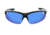 Optic Nerve Desoto Flip Off Sunglasses, Shiny Driftwood Ocean Frame, Lens 3 Sets- Grey with Blue Mirror, Copper, Clear 17047