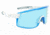 Optic Nerve FixieMAX Sunglasses, Shiny White with Crystal Blue Lens Rim, 22079