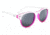 Optic Nerve Stiltskin Sunglasses - Kids, Shiny White with Pink, 18046
