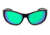 Optic Nerve Remora Sunglasses, Matte Demi Frame, Polarized Copper Lens w/Green Mirror Lens 82008