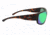 Optic Nerve Remora Sunglasses, Matte Demi Frame, Polarized Copper Lens w/Green Mirror Lens 82008