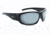 Optic Nerve Triton Sunglasses, Shiny Black  Frame, Polarized Smoke Lens Silver Mirror Lens 82011