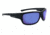 Optic Nerve Yukon Sunglasses, Matte Black Frame, Polarized Grey Lens with Blue Mirror 82003