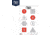 OpticsPlanet Exclusive EZ2C Targets Style 25, Recognition And Aquisition Drill Target , 25 Pack, Red/Black/White, EZ2CS025