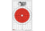 OpticsPlanet Exclusive EZ2C Targets Style 5, Bullseye with Grid Sight-In Target, 25 Pack, Red/Black/White, EZ2CS005