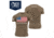 OpticsPlanet Exclusive Grunt Style American Flag T-Shirt Mens, Tan, 2XL, Tan-499-Tan-XXL