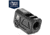 OpticsPlanet Exclusive Strike Industries Micro QUAD V Threaded 9mm Compensator, 1/2x28, Phosphate, Black, SI-MC-QUAD-V