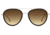 OTIS TEMPLIN Sunglasses, Black/Brushed Gold/Dark Brown Gradient, 53-18-145, 121-2001