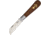 OTTER-Messer Large Anchor Knife Sapeli Wood Folding Knife,2.75in,Stainless Steel,Standard Edge,Sheepsfoot,Satin,Brown,Sapeli Wood Handle OTT173R