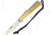 OTTER-Messer Large Mercator Brass Folding Knife,3.5in,Carbon Steel,Standard Edge,Satin,Brass Handle OTT10726LB
