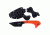 Outdoor Edge Cutlery Le Duck Fixed Blade Knife,2.5in 8Cr14 Stainless Blade,Orange/Black Rubberized TPR Handle LDB-20