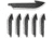 Outdoor Edge Cutlery 2.2in Drop Point Black Blade Pack, Black Oxide, Drop Point Blades, 6 Pack, RR22K-6C