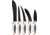 Outdoor Edge Cutlery Ergo Max 6-Piece Professional Grade Processing Knife Set, Black Titanium Coated 5Cr13Mov Blades, Triple Shot w/TPR Handle, EM1