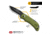 Outdoor Edge Cutlery Razor Mini Folding Knives w/2 Blades, 2.2in, Stainless Steel, Drop Point, Rubber Overmolded OD Green Handle, RMG22-2C