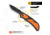 Outdoor Edge Cutlery Razor EDC Lite Folding Knives, 2.5in, Stainless Steel, Orange Rubber Overmolded Handle, RCB252C