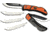 Outdoor Edge Cutlery Razor-Lite EDC Folding Knife, 3 in, Japanese 420J2 stainless, Drop Point, Grivory w/ TPR Inserts, Orange Handle, 4-Blade Combo Set, Blister, RLB30-30C