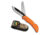 Outdoor Edge Cutlery Razor Pro Folding Knife, 3.5 in, Stainless Steel, Drop Point, Rubber Overmolded, Orange Handle, RSB35-6C