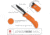 Outdoor Edge Cutlery Razor Work Lockback Folding Knife, Japanese 420J2 stainless, Grivory, Orange, RWB-3070C