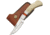 Pakistan 8001 Single Bolster Lockback Pocket Knife, 4in closed, 3in Satin SS Drop Point, White smooth bone, DH-8001