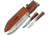 Pakistan Bowie Combo Knife, Brown wood handle, 203415