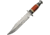 Pakistan Bowie Knife, 9 satin finish stainless clip point blade, Black and brown pakkawood handle, 203416