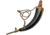 Pakistan Powder Horn Brass Tap, 15in Overall, 11in Powder Horn Length, Brass Tap, Leather Strap, Black, 230961