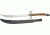 Pakistan Scimitar Pewter Finish Knife, 39in. PA1068