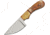 Pakistan Skinner Bone Fixed Blade Knife, 7in Overall, 3in Satin SS Blade, Bone Handle, Brown Leather Belt Sheath, 203401
