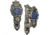 Pakistan Sword Hanger, 3in Adjustable, Blue/Silver Finish, Two Pieces, Perfect For Hanging Any Sword, 203405