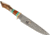 Paladin Fixed Blade Knife - Bear Engraving, 5in, Stainless Steel, Bowie, Brown Crown Stag Handle, PE-CS-8503-B