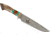 Paladin Fixed Blade Knife - Mountain Man Engraving, 5in, Stainless Steel, Bowie, Brown Crown Stag Handle, PE-CS-8503-MM