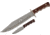 Paladin Old Timer Fixed Blade Combo Knife Set - Monumnet, Stainless Steel, Drop Point, Brown Sawcut Synthetic Handle, PE-OT-8506-M