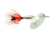 Panther Martin Deluxe Fly In-Line Spinner, #2, 1/16oz, Silver &amp; Orange, 2PMF-SO