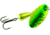 Panther Martin Hammered Regular In-Line Spinner, #6, 1/4oz, Ultraviolet Lime/Chartreuse, 6PMHMUV-HLC