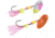 Panther Martin Holy Roe Holographic Hammered In-Line Spinner, #15L, 3/8oz, Chartreuse &amp; Pink, 15LPMSSHR-HCP