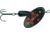 Panther Martin In-Line Spinner, #6, 1/4 oz, Spotted Black with Fluorescent, 6PMBFL