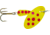 Panther Martin In-Line Spinner, #6, 1/4oz, Spotted Yellow, 6PMSP-Y