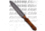 Paragon Eddie White Shadow Fighter Damascus Fixed Blade Knife, 5.75in, Damascus, Dagger Blade, Wood Wood Handle, Black/Wood, 10.50in, BHQ-6031