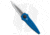 Paragon Warlock Enchanter Folding Knife, 3.875in, CPM S30V, Dagger Blade, Aluminum Blue Handle, Steel/Blue, 9.375in, BHQ-35253