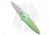 Paragon Warlock Metallic Folding Knife, 3.875in, CPM S35VN Stainless Steel, Dagger Blade, Titanium Blue/Green Handle, Gray/Gray/Blue/Green, 9.375in, BHQ-141500