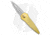 Paragon Warlock Metallic Folding Knife, 3.875in, CPM S35VN Stainless Steel, Dagger Blade, Titanium Gold Handle, Gray/Gray/Gold, 9.375in, BHQ-176253