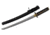 Paul Chen Bamboo Mat Wakizashi, HWS-2S steel blade, White rayskin handle with black cord wrap PC2448
