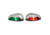 Perko Horizontal Mount Side Lights, Stainless Steel, Pair, Red/Green, 0626DP0STS