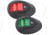 Perko LED Side Lights w/ Housing, 24V, Black Plastic Housing, Red/Green, 0602DP2BLK