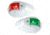 Perko LED Side Lights w/ Housing, 24V, White Epoxy Coated Housing, Red/Green, 0602DP2WHT