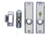 Perko Tubular Latch Set w/ Sliding Lock Button, 0567DP0CHR
