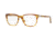 Persol PO3117V Single Vision Prescription Eyeglasses 1050-53 - Striped Brown Yellow Frame