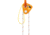 Petzl Pur Line 6mm Cord, White/Orange, 65 m, R010AA00