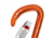 Petzl Rocha Pear-Shaped Screw Lock Carabiner, Orange, M027AA00